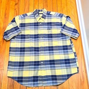 NAUTICA ▪︎ Men's Button Down Short Sleeve Shirt, 100% Cotton, Size XL, EUC